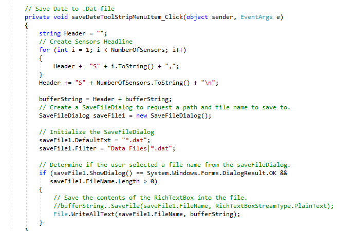 class Form1 Form string bufferstring = ""; double[][] buffernew double[5][]; // Main