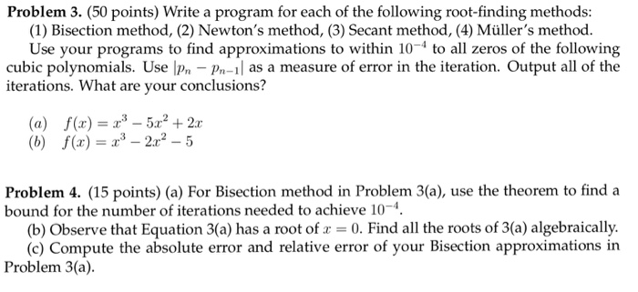  Can you just code Newton's method in Java? Problem 3. (50