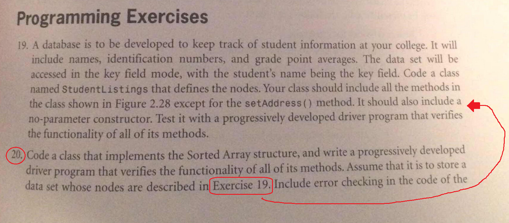 *Java* Code a class that implements the Sorted Array structure, and write