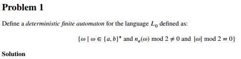 Please provide a proof for the problem above. Problem 1 Define