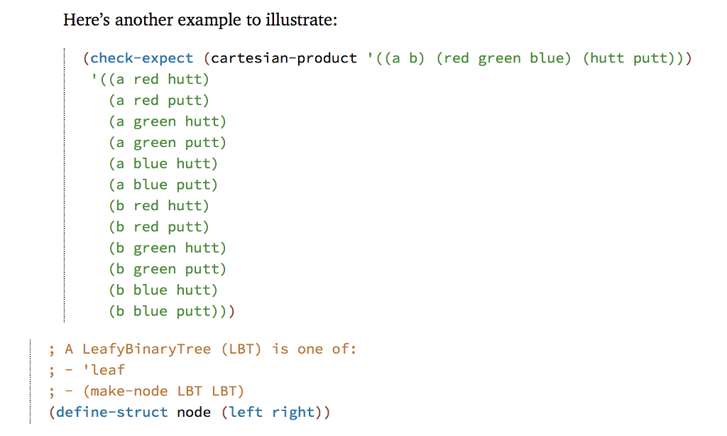 1 Design cartesian-product, which takes a list of lists and returns a