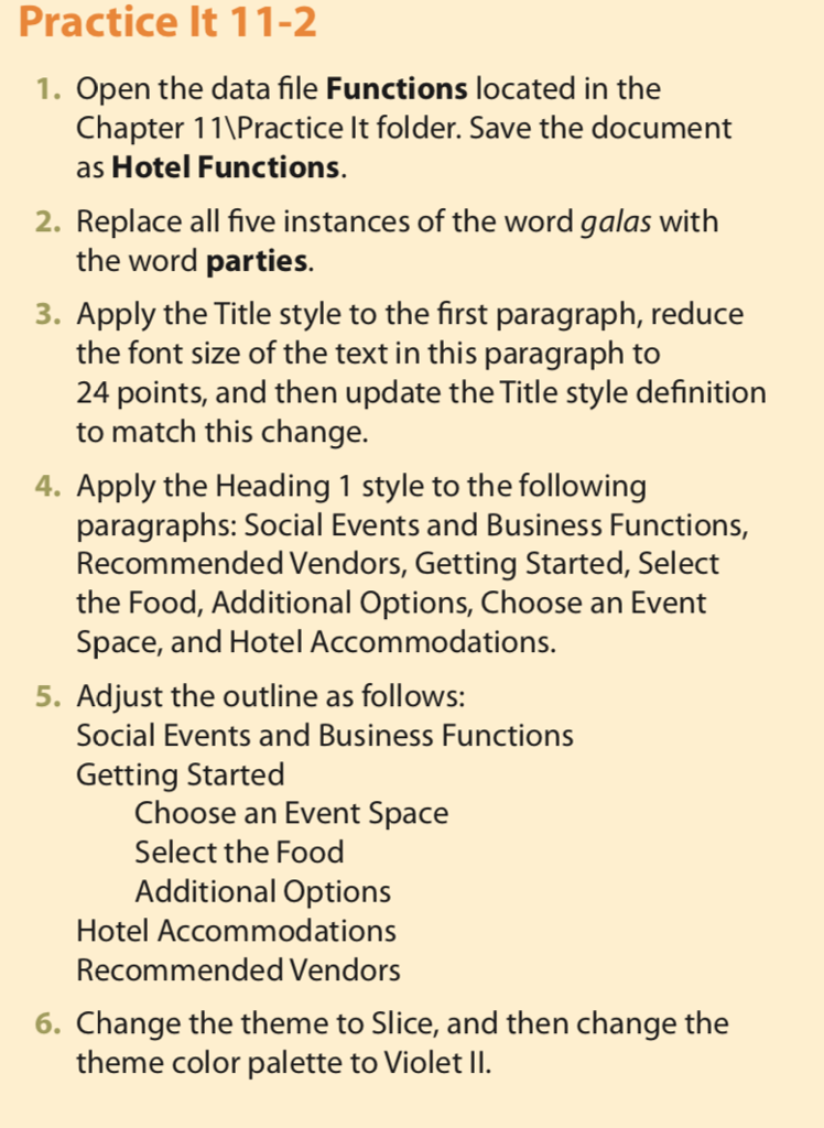  Practice It 11-2 1. Open the data file Functions located in