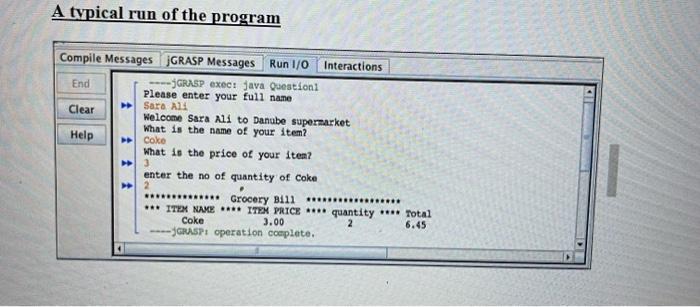  Question One Write a java program that calculates the cost of