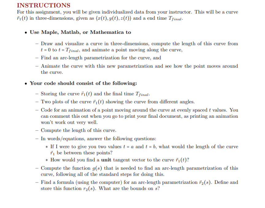 Write the following assignment in Matlab or Maple please Use T(final) =