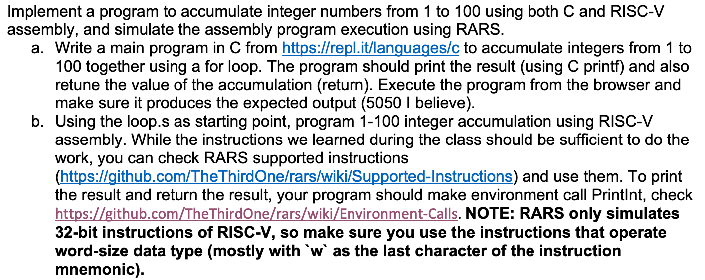 Can someone help me write this as an assembly code for RISCV??