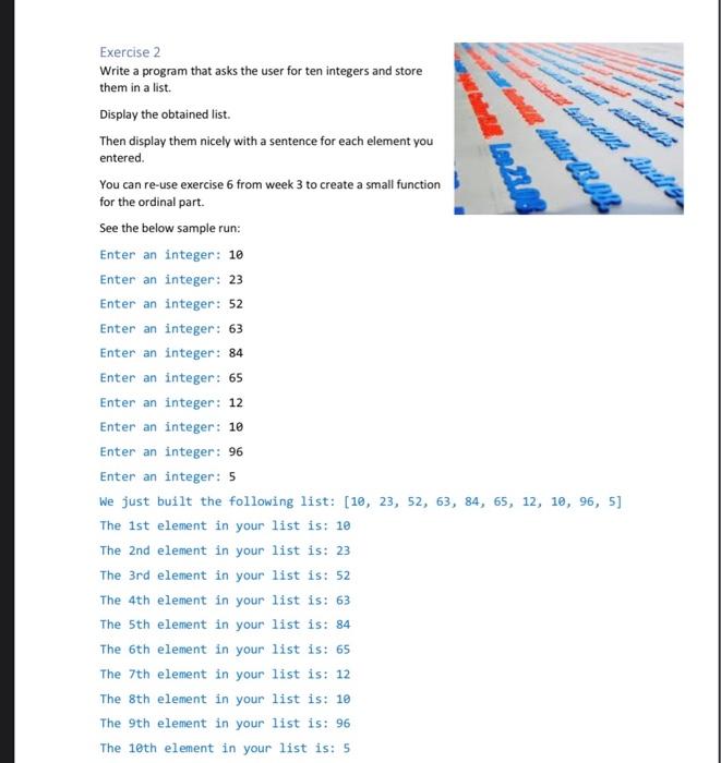 program by defining a list of your favourite fruits (for example banana,
