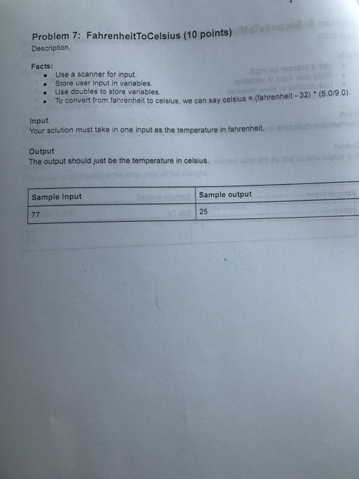 Facts: Use a scanner for input. Store user input in variables. Use