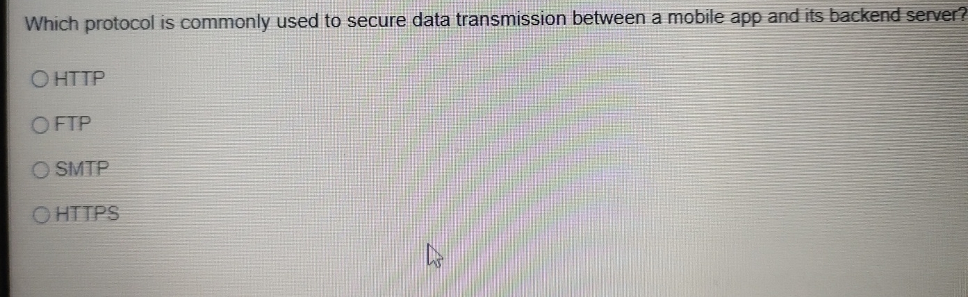  Which protocol is commonly used to secure data transmission between a