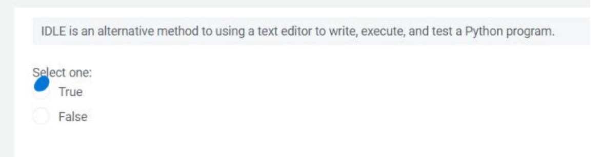  IDLE is an alternative method to using a text editor to
