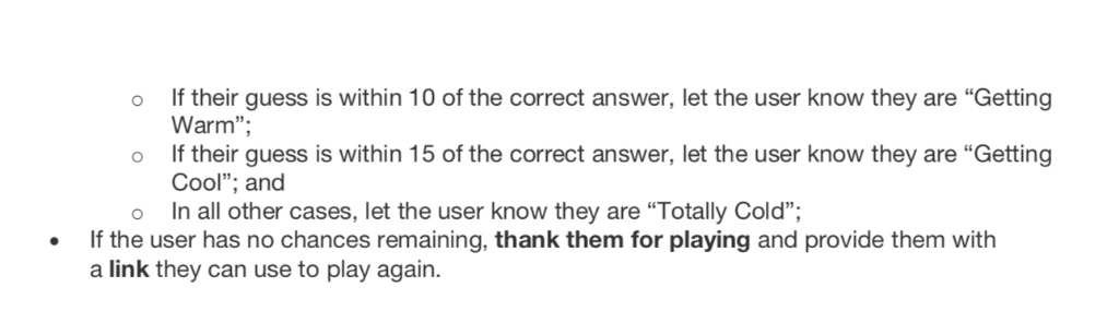 game. In this game, the program will pick a random integer between