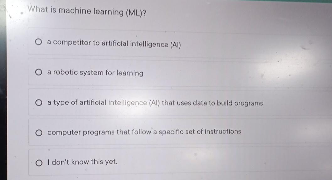  What is machine learning (ML)? a competitor to artificial intelligence (AI)