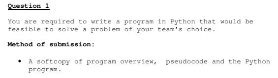 Come up with a problem and solve it. The problem must