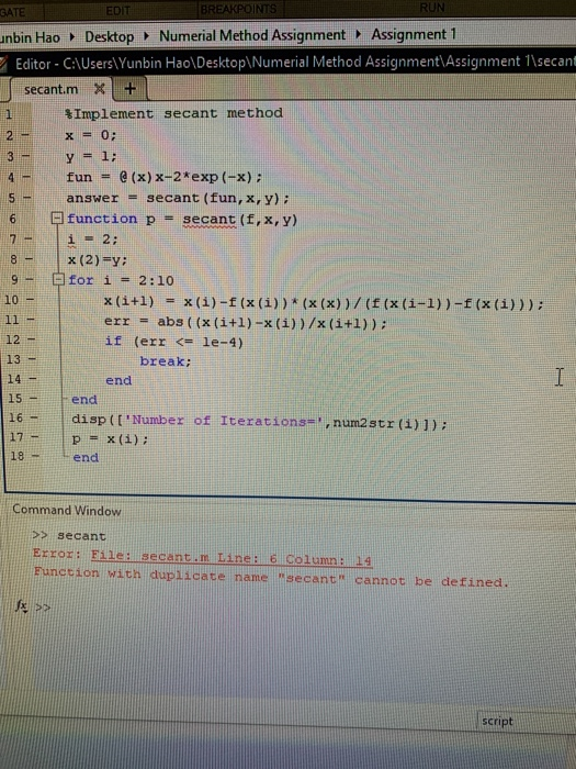 help me with this code! Even I change the duplicate name it