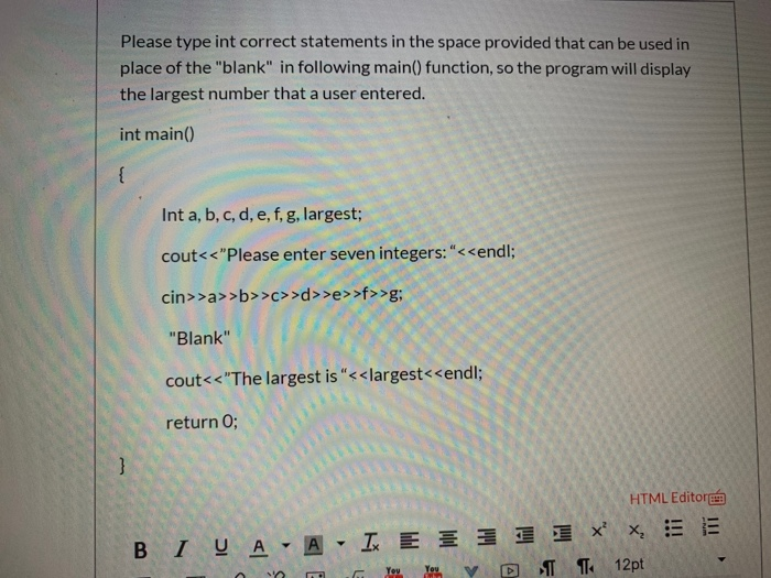 please answer Please type int correct statements in the space provided that