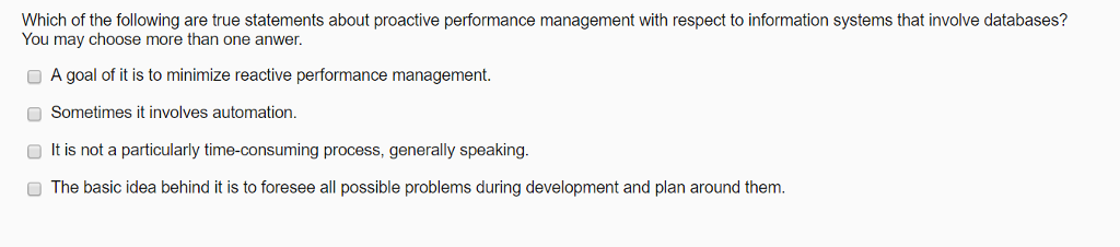 Oracle SQL Hello I need help with the following question: Which of