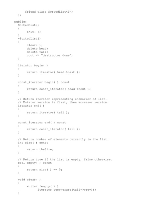 a tail node. // SortedLinkedList.h // SortedLinkedList.h // A collection of data