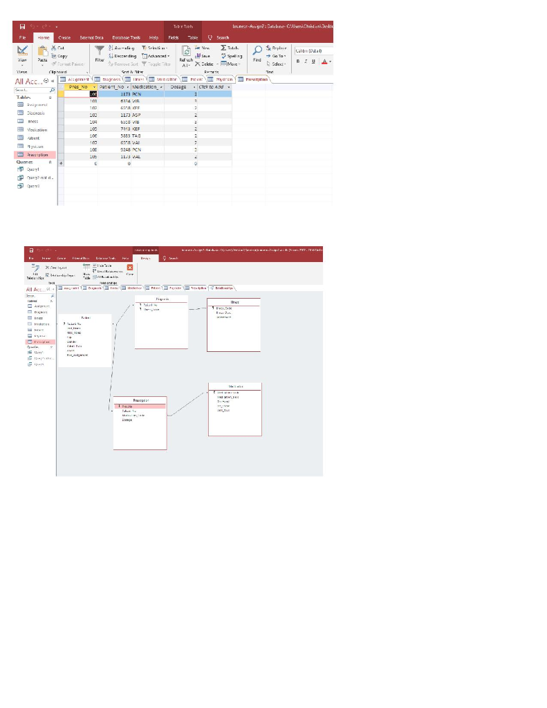 hospital. Names of patients do not need to be listed. Give the