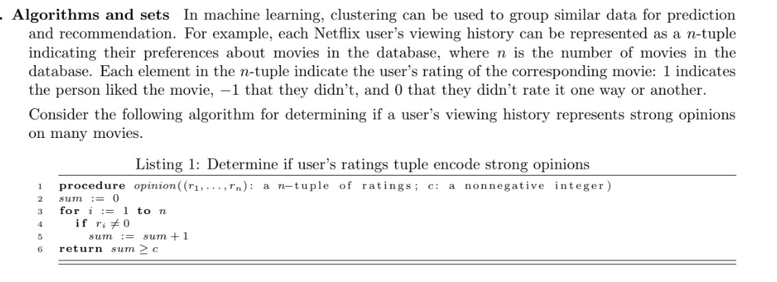 could you give me recursive step please? - Algorithms and sets In