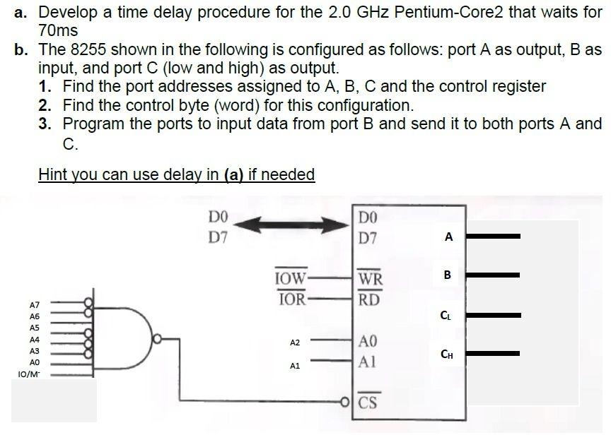  a. Develop a time delay procedure for the 2.0GHz Pentium-Core 2