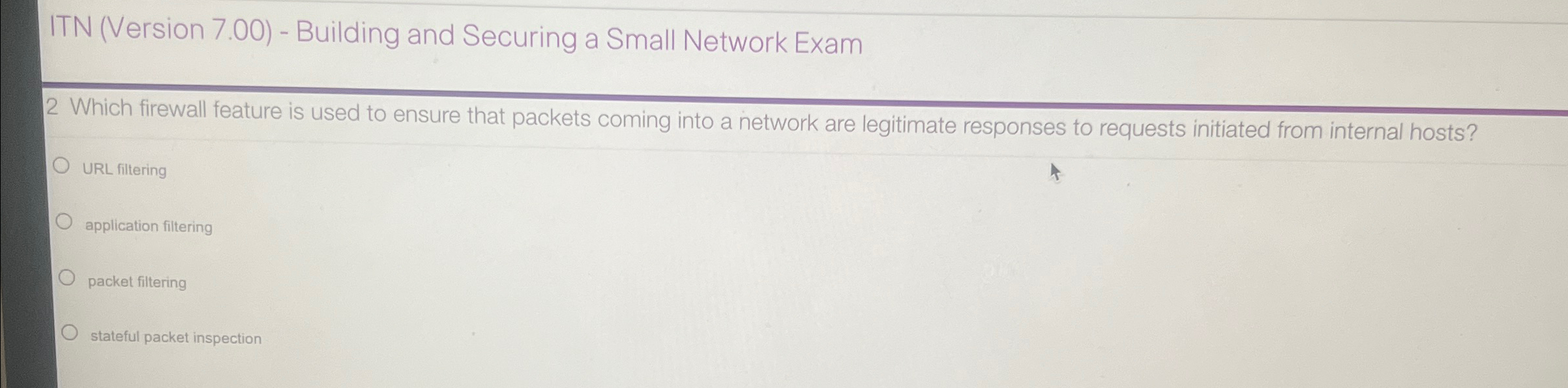  ITN (Version 7.00)- Building and Securing a Small Network Exam 2