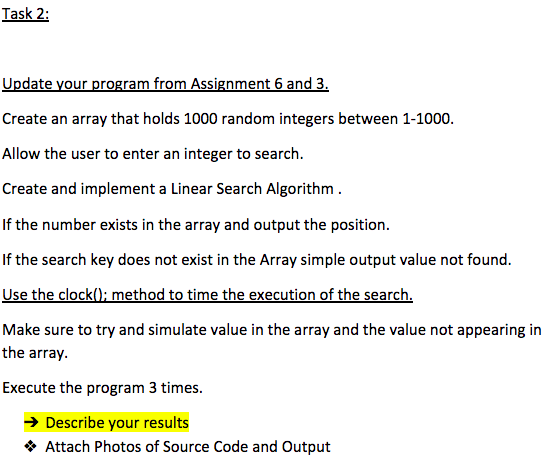 C++: Update the program below by adding the new requirements in this