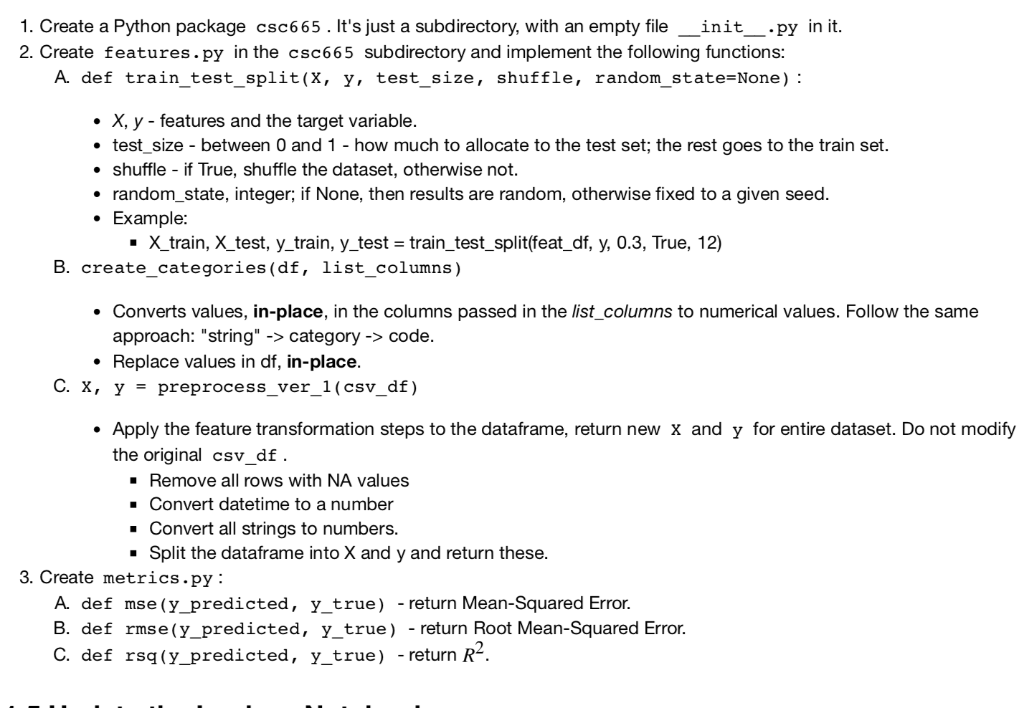  1. Create a Python package csc665. It's just a subdirectory, with