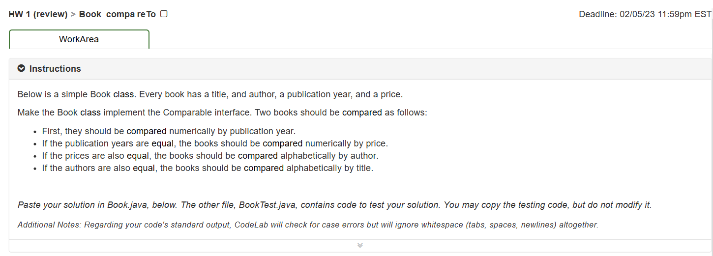 I need help with this Java question. Please provide output as well