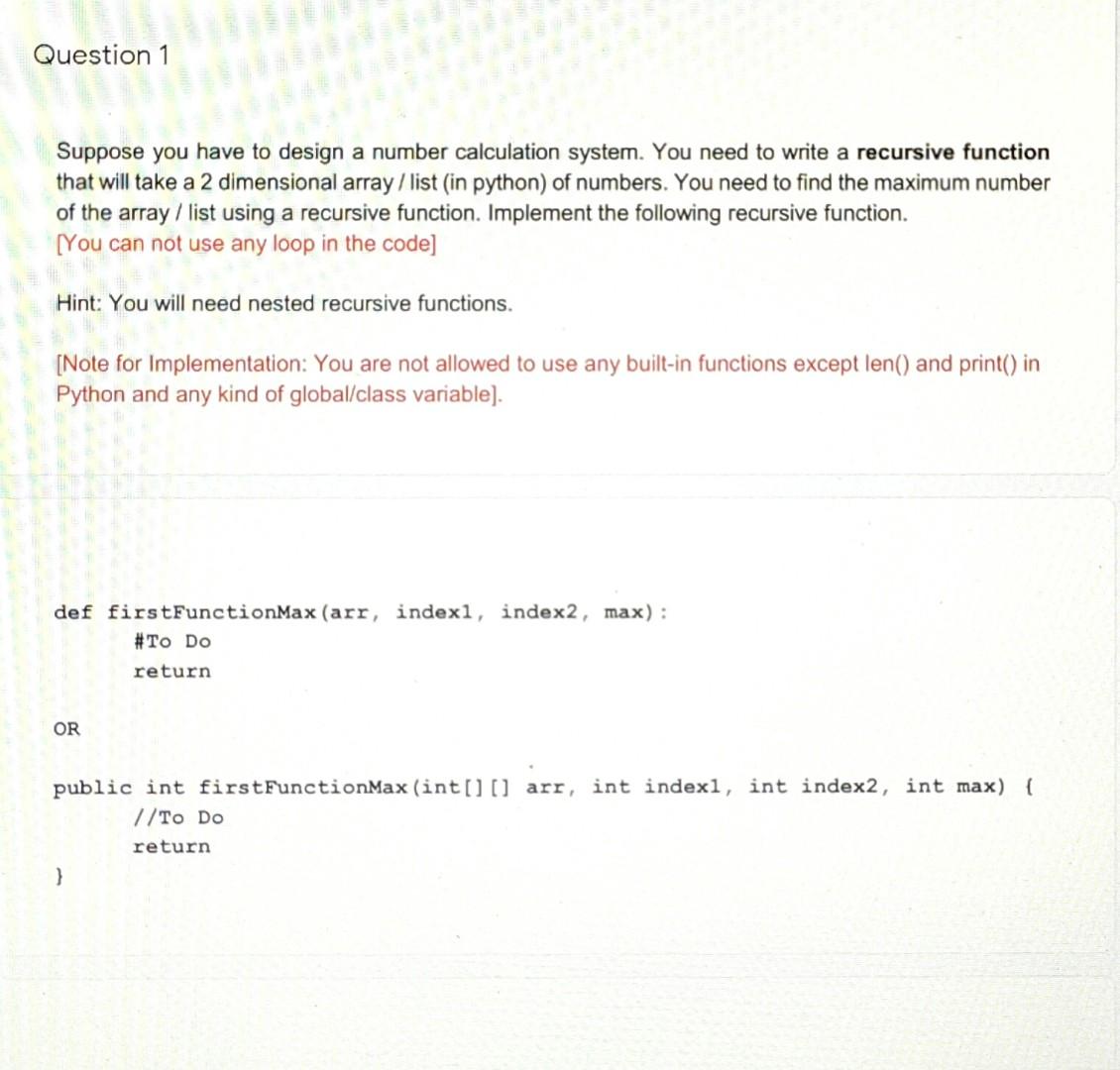  please solve it appropriately and fast.. please Question 1 Suppose you