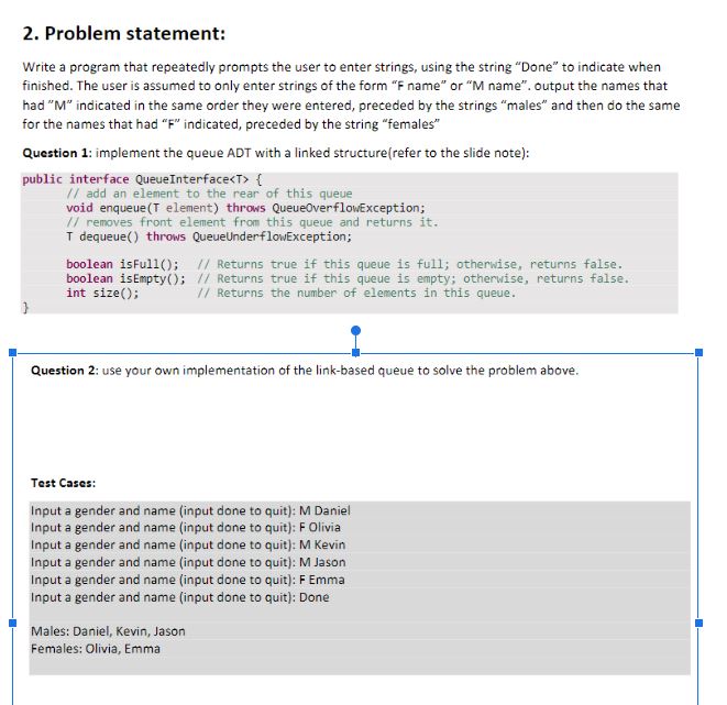  In relation to my data structures course. Please do in java