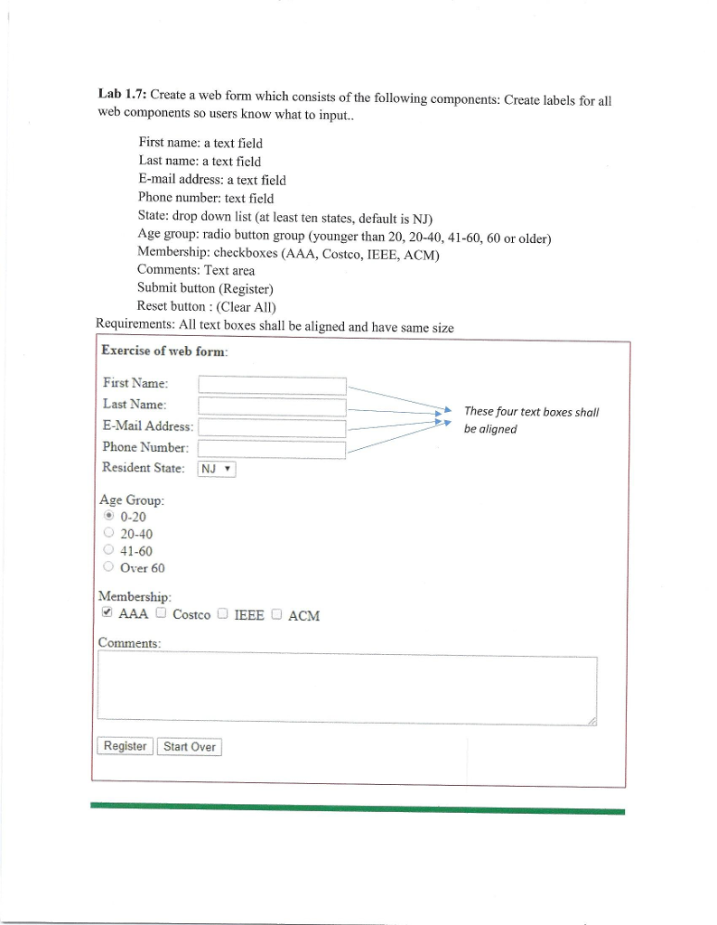 HTML assignment please help me get through this Lab 1.7: Create a