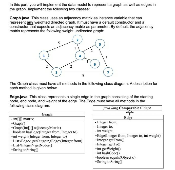  In this part, you will implement the data model to represent