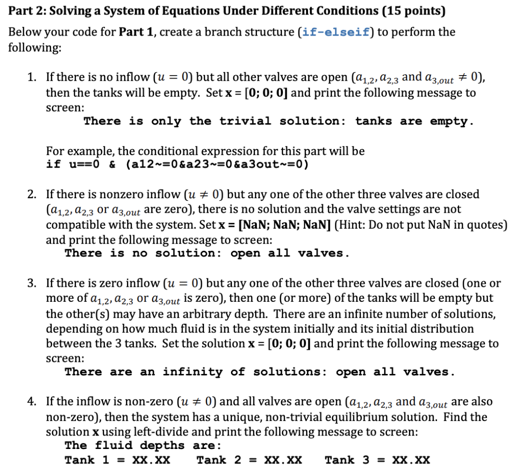 tanks as shown in Figure 1. There are valves controlling the flow