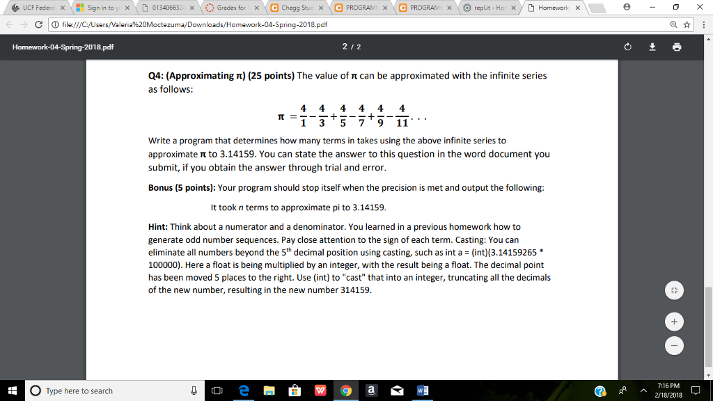 PROGRAMMING LANGUAGE C You are now allowed to use the following in
