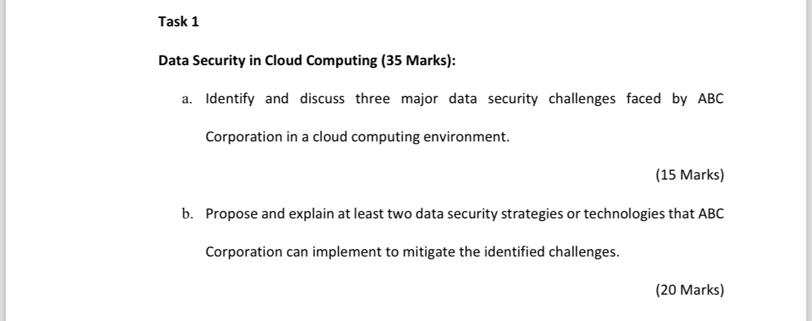 Assignment Objective Background: ABC Corporation, a global e-commerce company, has recently