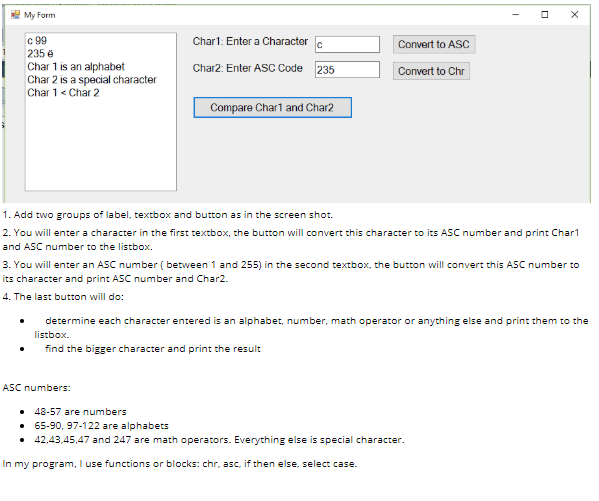 Please help with the code behind the covert to asc and