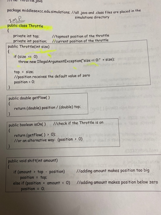 Throttle class that was discussed in lecture Use the leaders publle boeken