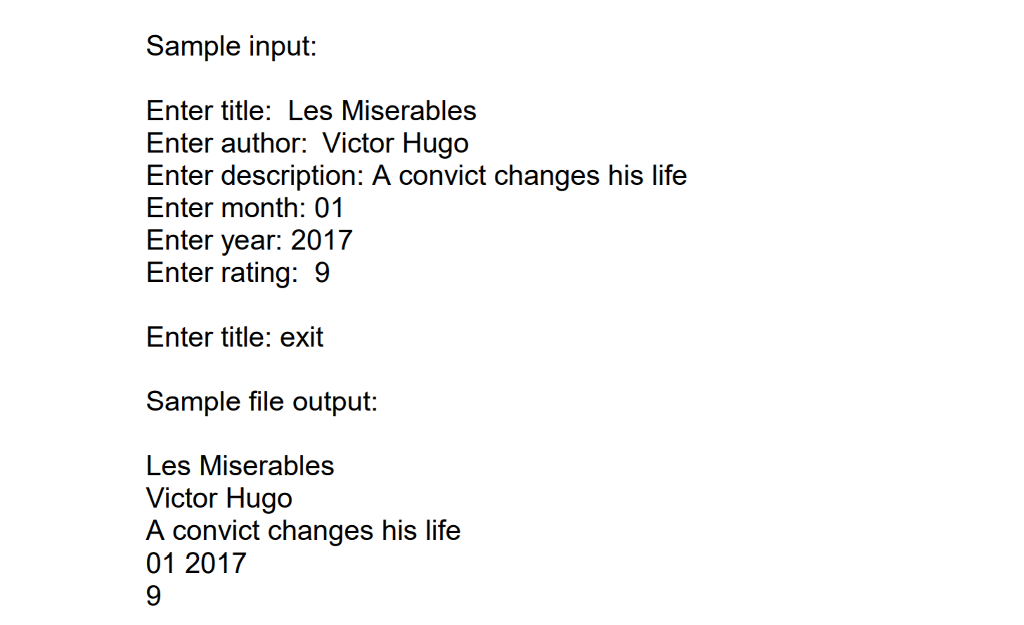 would like to keep track of the books that you read. You