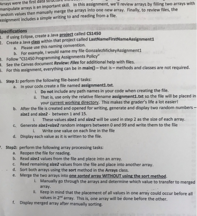  dat structun m manipulate arrays is an important skill. In this