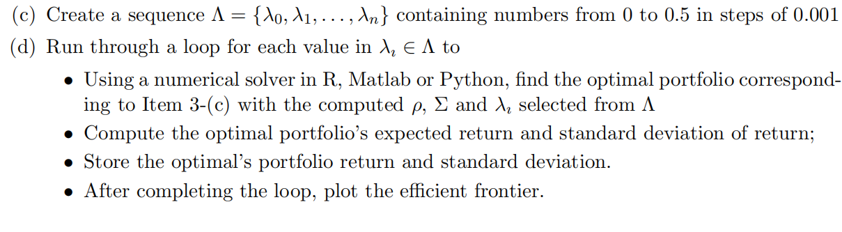 = (c) Create a sequence A {to, 11, ..., In} containing
