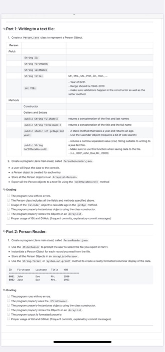  OOP and Inherit the Wind. 1) create Person.java class. 2) create