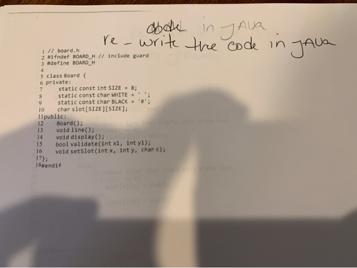 JAVA 1 // main.cpp 2 #include 3 #include "board.h" 4 #include "piece.h"