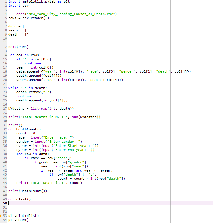 I need help writing this code in PYTHON: Feature #3: Generate a