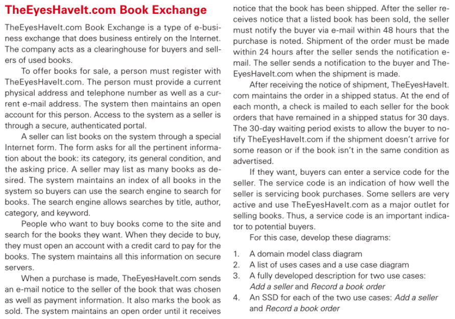 On page 151 please read the case study entitled "TheEyesHaveIT.com Book Exchange."