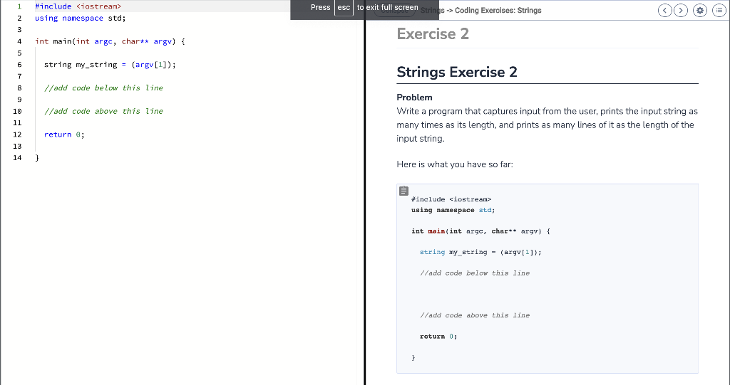 (C++) Write a program that captures input from the user, prints the
