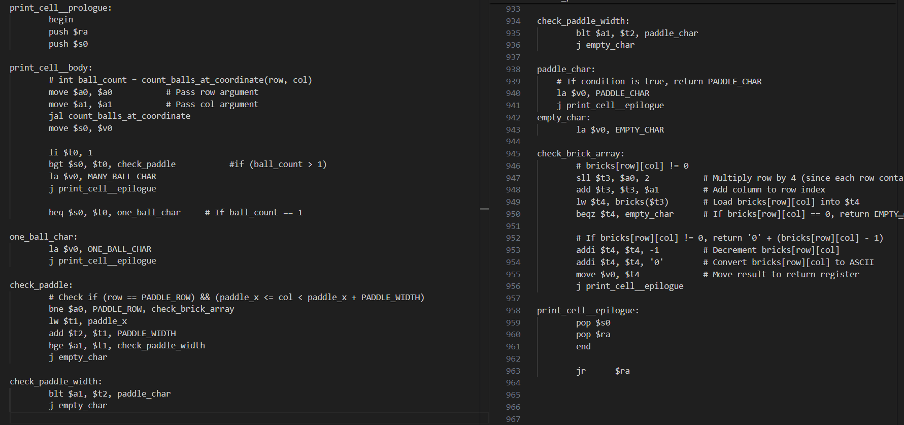  Please alter my MIPS code so that it outputs the same