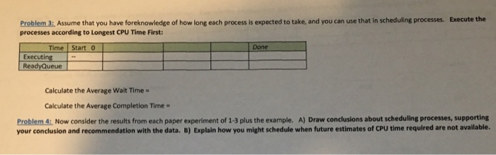 P1:7 time quantums, P2:5 time quantums, P3: 4 time quantums. Execute the