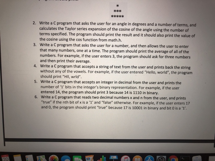  kxx ookxx 2. Write a C program that asks the user