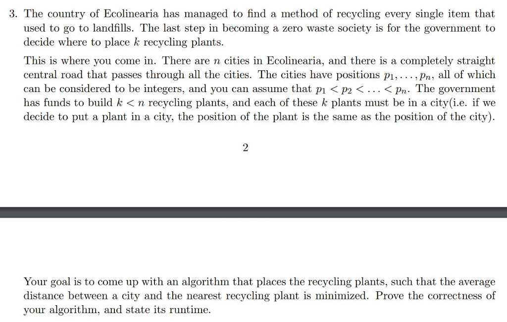  For problems that require you to provide an algorithm, you must