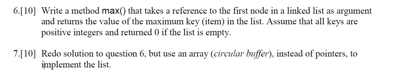  please help me with second question, 7. Programming language: Java 6.[10]