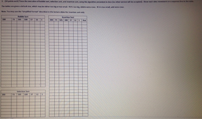  Java help 3. LO points each Trace the n ec ion